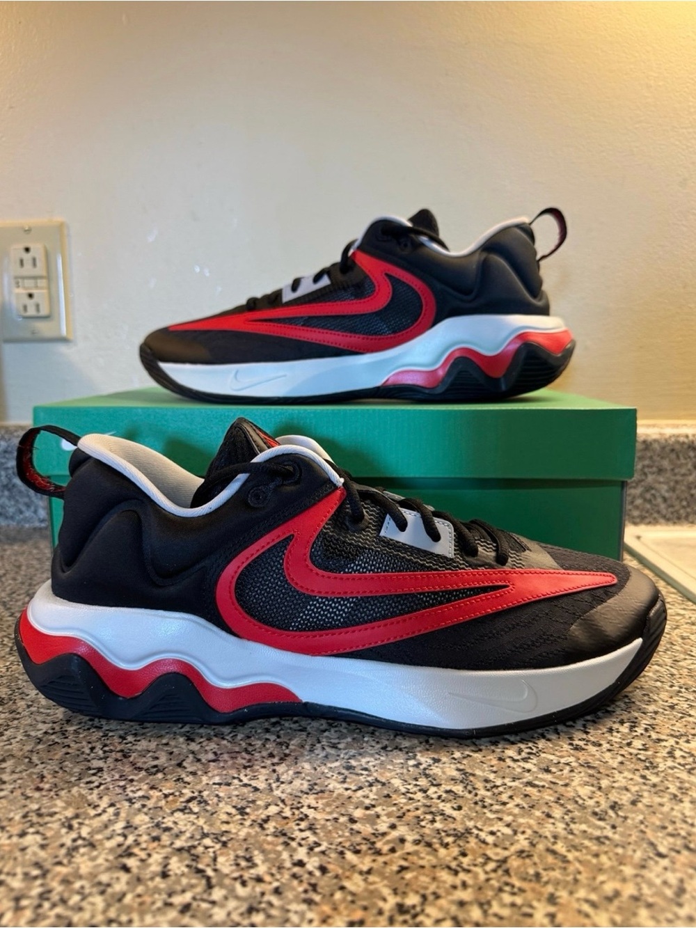 Nike Giannis Immortality 3 Black Red Basketball Shoe DZ7533-004 Men's Size 11.5